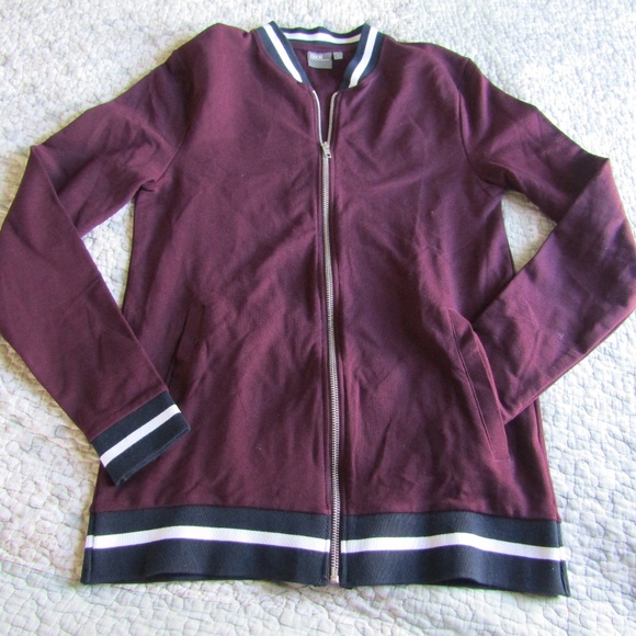 ASOS Jackets & Blazers - Like New! Burgundy ASOS Zip-up Jacket